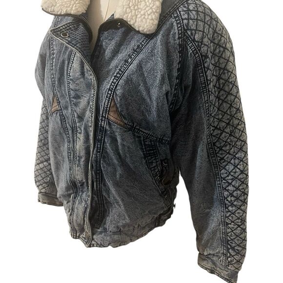 Vintage Ruth Douglas Sherpa Lined Denim Jacket Women Size Small Light Wash - Picture 16 of 16